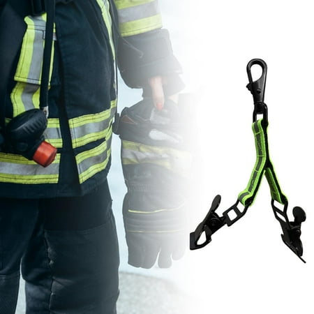 

Firefighter Glove Strap Fireman Turnout Gear Reflective Outdoor Tool for Welding Gloves Holder Green