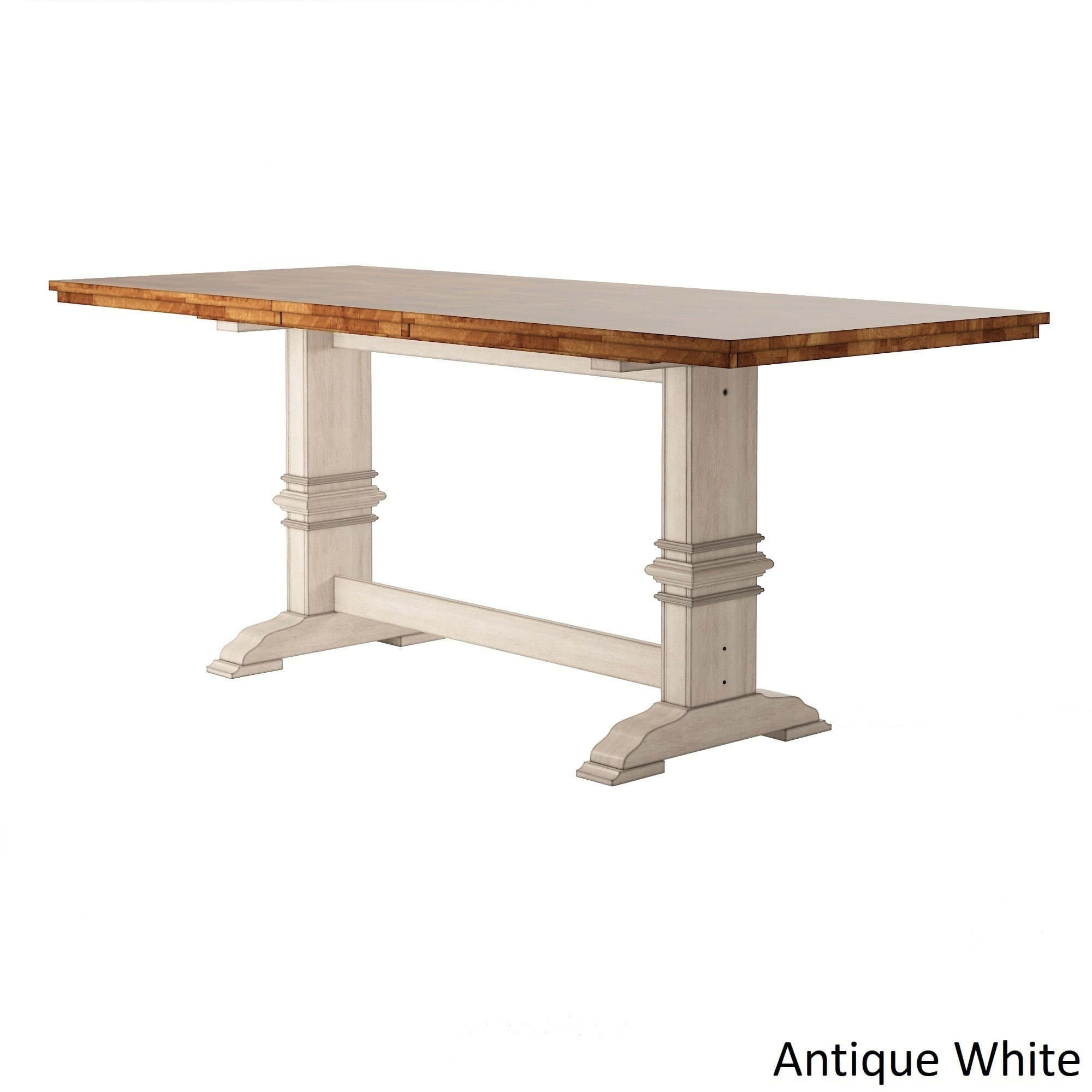 Inspire Q Eleanor Solid Wood Counter Ight Trestle Base Dining Table By Classic