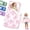 Pink Bows, variant on Primlect Toddler Nap Mat, 51" x 22", Lightweight Sleeping Bag with Removable Pillow, for Warm Sleepers, Blue