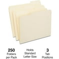 Staples File Folder, 1/3 Cut Tab, Letter Size, Manila, 500/Carton
