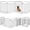 White, variant on WSWJY 32-inch Tall Dog Gate with Door Extra Wide Pet Gate for Dogs, Foldable Wire & Wooden Puppy Safety Fence w/3 Support Feet,Freestanding Dog Gate for The House, Doorway, Stairs(White,6 Panels)