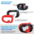 thumbnail image 3 of husxh 2 in 1 Silicone Facial Interface & Face Cover Pad Lightproof With Lens Protector Face Pad Mask & Face Cushion Sweatproof Washable Replacement for Meta/Oculus Quest 3 VR Accessories, 3 of 9