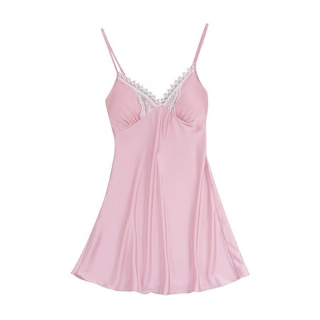 

Pajama Sets For Women Soft Ladies Fashion Charming Comfortable Solid Color Lace Suspenders Pajamas Dress Woman Nightgown Home Clothes