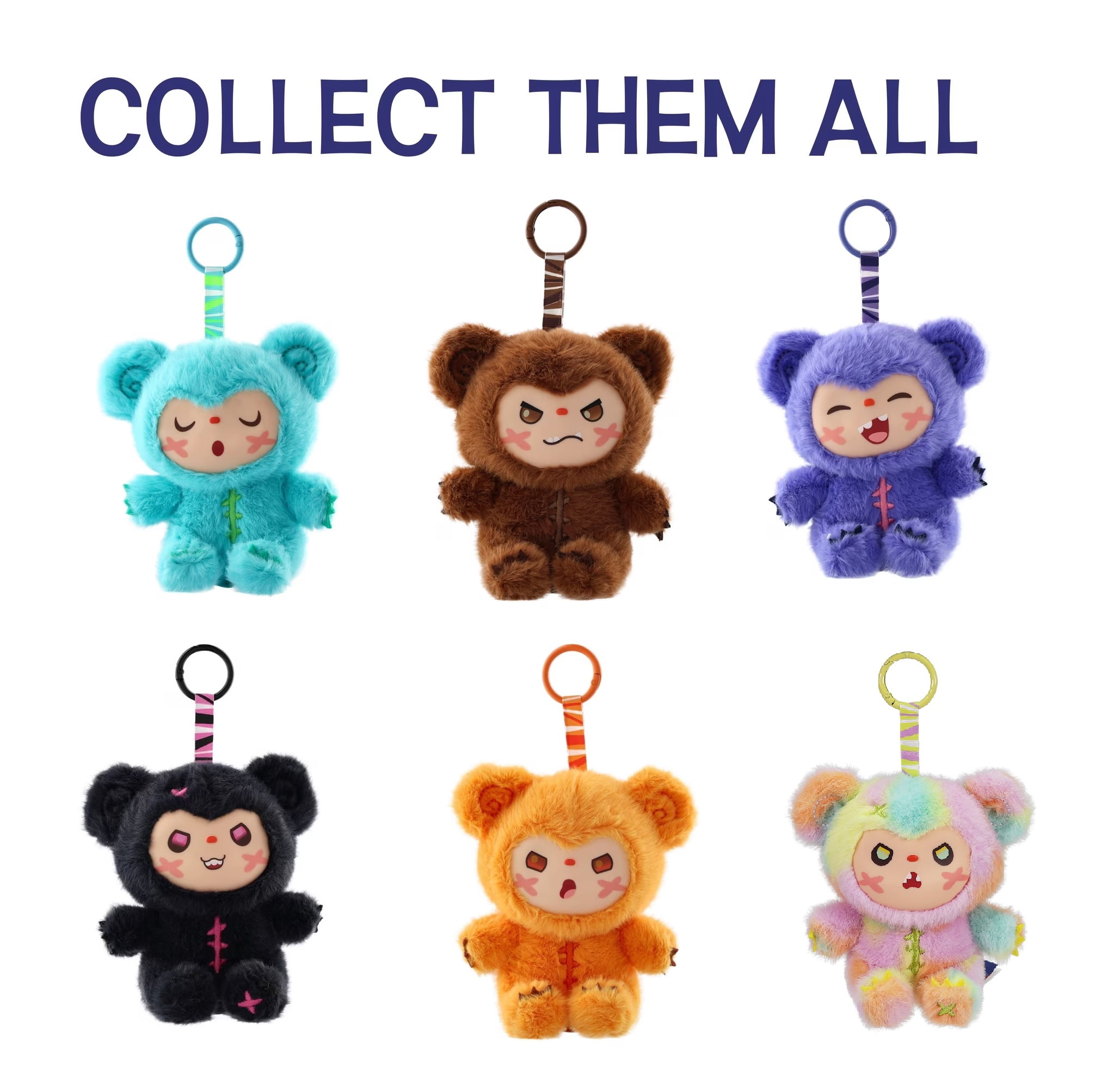 Scary Beary Brawling Bear Series Collectible Plush Toy Blind Box