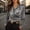 Grey, variant on Elegant French Collar Blouse Slim Fit Solid Color Versatile Business Casual Shirt for Women Comfortable Long/Short Sleeve Tee Shirts for Men Beach Tops Casual Shirt