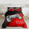 thumbnail image 2 of Manfei Gray Gamepad Bedding Comforter Set,Console Game Lovers Twin Comforter Sets,Geometric Circle Dots Bedding Set For Boy,Breathable Home Decor Reversible,2 Pieces, 2 of 8
