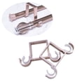 thumbnail image 2 of 2PCS Curtain Rod Aluminium Alloy Thick Double Hook Mounting Bracket(Rose Gold), 2 of 8