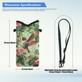thumbnail image 7 of SEANATIVE Neoprene Cell Phone Crossbody Purse Bag With Removable Adjustable Strap Waterproof Mini Travel Bag for Cellphone, Keys, Lipstick, Power Bank, 8 x 4 inch, Hummingbird Floral Green, 7 of 7