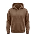thumbnail image 6 of Dwellite Men's Oversized Hoodie Waffle Knit Sweatshirts Casual Hooded Pullover Athletic Hoodie with Pocket Coffee M, 6 of 8