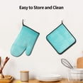 thumbnail image 6 of KLL Blue And Turquoise Pattern Oven Mitts and Pot Holders 2pcs Sets for Kitchen, Oven Mitt Heat Resistant 536°F, Oven Gloves for Kitchen,Cooking and Baking, 6 of 7