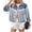 Blue, variant on Women's Fringe Denim Jacket Cropped Button Down Lapel Collar Long Sleeve Tassel Trim Casual Boho Western Cowgirl Jean Coat Spring Fall Blue