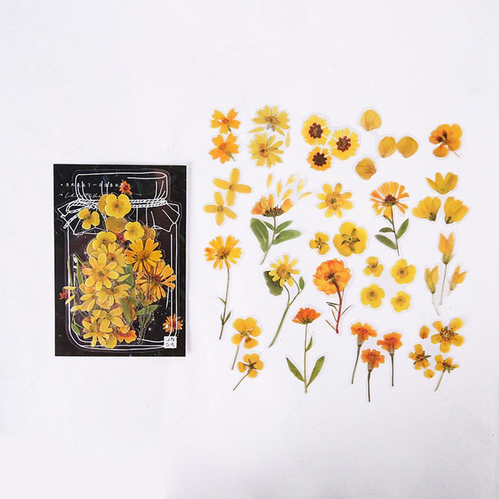 Planner Creative Handmade Craft Flower Decal Plant Scrapbooking Label Decoration Paper Stationery Sticker Handbook Decoration Decorative Stickers O8H7