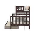 thumbnail image 6 of Bedz King Bunk Beds Twin over Full Mission Style with End Ladder and a Twin Trundle, Dark Cherry, 6 of 9