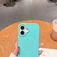 thumbnail image 5 of Ultra Strong Magnetic for iPhone 16 Plus Case, Military Grade Drop Protection, Compatible with MagSafe, Shockproof Anti-Scratch Matte Slim Fit Stylish Phone Protective Cover,Mintgreen, 5 of 9
