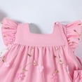 thumbnail image 6 of MEZZALL Toddler Girls Fly Sleeve Holiday Party Floral Dress Dance Dresses Clothes Versatile Sundress, 6 of 7