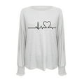thumbnail image 5 of Jacenvly Workout Tops For Women Long Sleeve Pumpkin Print Crewneck Sweatshirt For Women Loose Casual Comfort Warmth Pullover Sweaters, 5 of 5