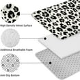 thumbnail image 5 of Black and White Leopard Pattern Bathroom Rugs Sets 3 Piece,Toilet Cover Set,Absorbent Non Slip Bathroom Mats Sets with U-Shaped Contour Rug Toilet Rug Set, 5 of 5