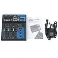 Mini 4-Channel Audio Mixer Bluetooth USB Sound Mixing Console Amplifier ...