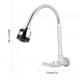 thumbnail image 4 of Grifos De Fregadero De Cocina, G1 / 2in Grifo De Fregadero De Cocina Abatible Grifo De Cocina Rotal De 360 ° Mezcla De Agua FríA Y Caliente Montado En La Pared Rocíe el grifo Spptty suministros de baño, 4 of 7