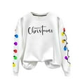 thumbnail image 4 of Mifsaly Ugly Christmas Sweatshirt for Women 2025 Merry Xmas Print Fleece Pullover Tops Holiday Crewneck Long Sleeve Shirts Oversized Family Party T-Shirts Festival Funny Gifts, 4 of 9