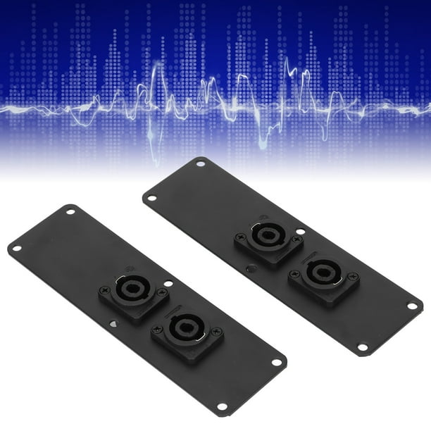 Placa De Conector De Altavoz De Metal De Hierro, Placa De Conector Doble Con 2 Conectores De Cañón Para Altavoz De 6 A 18 Pulgadas