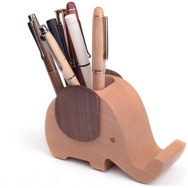 Portalápices, 1 Unidad, Forma De Casa Creativa, Soporte De Madera Para Lápices, Organizador De Escritorio, Recipiente, Olla, Papelería, Suministros De Oficina Escolar (color Rosa, L