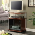 thumbnail image 2 of Convenience Concepts Designs2Go No Tools TV Stand with Black Glass Cabinet for TVs up to 25", Cherry, 2 of 6