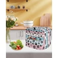 thumbnail image 5 of Blue Pink Dog Paws Prints Stand Mixer Dust Cover with Storage Pocket & Handles, Farmhouse Beige Wood Fits All Tilt Head & Bowl Lift Kitchen Appliance Cover Organizer Bag Accessories, 4.5-5 Quart, 5 of 6