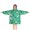 Green Christmas Snowman, variant on Dark Blue Christmas Reindeer and Donkey Pattern Blanket Hoodies for Kids 6-13YR Oversize Wearable Blanket Hoodies for Boys Girls Teens