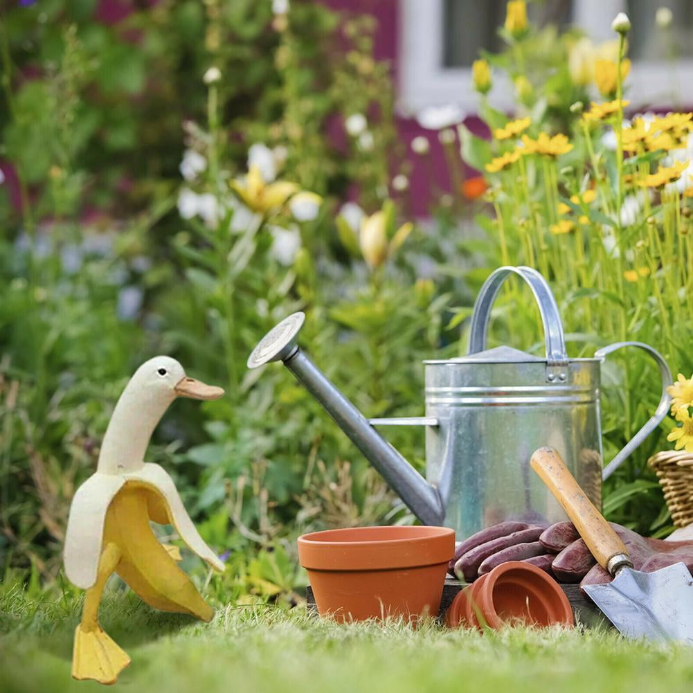 Wartleves Banana Duck Sculpture, Creative Banana Duck Art Statue Garden Yard Outdoor Decor