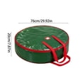 thumbnail image 4 of Christmas Wreath Storage Bag 30in, Green Tarp Wreath Container with Reinforced Handle, Round Wreath Bag for Spring Summer Autumn Christmas Wreath Holiday Decor - Akmoler, 4 of 6