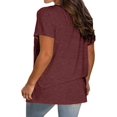 thumbnail image 4 of Womens Short Sleeve Tops Summer T Shirts Round Neck Loose Fitting Causal Fashion Basic Short Sleeve Tee Workout Yoga Tunic Blouse Tops, 4 of 4