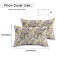 thumbnail image 2 of Dark Sage Green Botanical Outdoor Pillow Covers 20x12 Inch Lumbar Pillow Covers Set of 2 Waterproof Decorative Throw Pillow Cases Spring Floral Summer Botanical Retro Cushion Covers for Patio, 2 of 7