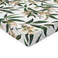 thumbnail image 4 of Ambesonne Tropical Fitted Sheet, Durian Botanical Motifs, Queen Size, Hunter Green and Warm Taupe, 4 of 5