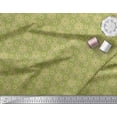 thumbnail image 2 of Soimoi Green Cotton Cambric Fabric Artistic Floral Print Sewing Fabric Yard 42 Inch Wide, 2 of 3