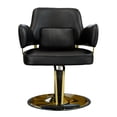 thumbnail image 2 of Berkeley Styling Chair Hair Salon Chair Beauty Spa Furniture, Black Cushion Gold Frame, 2 of 6