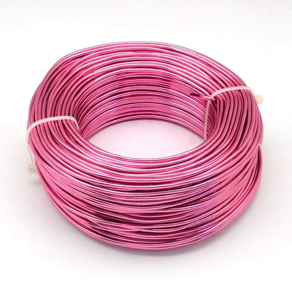 Anodized Aluminum Wire Bendable Metal Craft Wire Flexible Craft Wire for Beading Jewelry Craft Making Camellia 22 Gauge 0.6mm 280m/250g(918.6 Feet/250g)