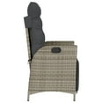 thumbnail image 3 of vidaXL Chaise de Jardin Inclinable avec Repose-Pieds en Rotin Gris, 3 of 5