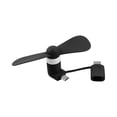 thumbnail image 2 of YardChic 1Pcs Phone Fan, Mini Cell Phone Fan, 2-in-1 Fan Compatible for All Type Smartphone,Tablet Fit for Type C/Lightning Port, Cell Phone Summer Accessories, A-Black, 2 of 8