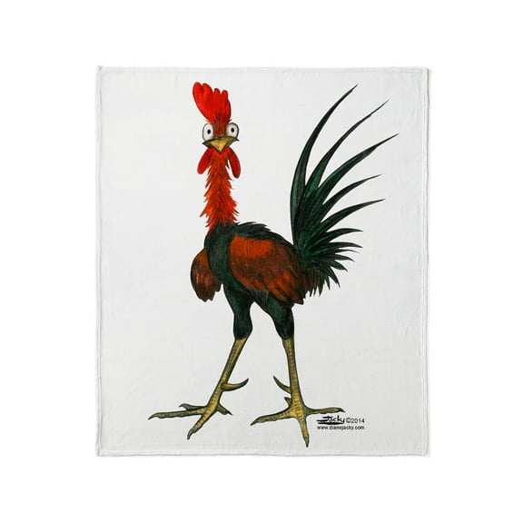 CafePress - Crazy Rooster Throw Blanket - Soft Fleece Throw Blanket, 50"x60" for All Ages