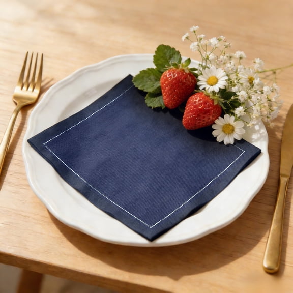 Cotton Cocktail Napkins – 100 Pack, 4.5 x 4.5 Inch, Reusable and Soft – Highly Absorbent Cloth for Parties, Weddings, Restaurants, and Everyday Table Use