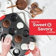 thumbnail image 6 of Perlli Baking Pan Set 6-Piece Carbon Steel Bakeware for Kitchen with Red Silicone Handles, 6 of 7