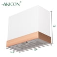 thumbnail image 2 of Akicon 600 CFM Wall Mounted Range Hood, Stainless Steel Range Hood 36 inch, Energy Saving, Ducted Kitchen Hood for Cooking, Powerful Vent Motor, Signal White with Copper, 2 of 6