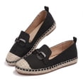 thumbnail image 4 of Rexoro Women Loafers Woven Toe Chain Comfort Flat Slip On Shoes Casual Holiday, 4 of 10