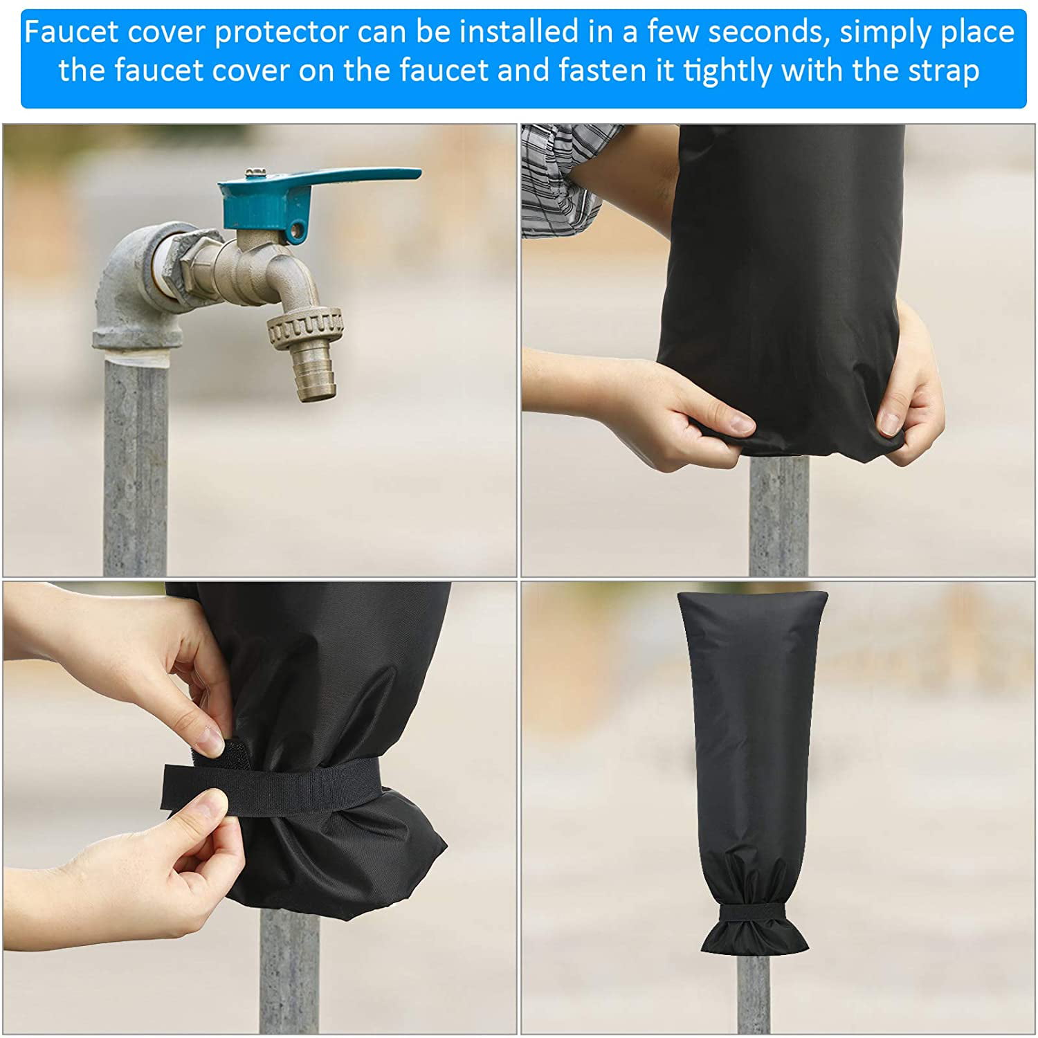 2 Packs Outdoor Faucet Covers for Winter Outside Long Faucet Protector Faucet 25 