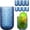 Blue, variant on Green Drinking Glasses Set of 12