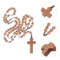 thumbnail image 4 of KAKOWELY piezas de cuentas de calabaza vintage, rosarios, collares cruzados, cuentas de oración hechas a mano, 4 of 5