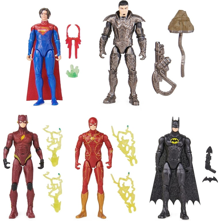 DC Comics, The Flash Ultimate Figure Set , 5 Action Figures with Accessories, 4-inch Collectible Kids Toys for Boys and Girls 3+ DC Comics, The Flash Ultimate Figure Set , 5 Action Figures with Accessories, 4-inch Collectible Kids Toys for Boys and Girls 3+