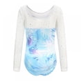 thumbnail image 2 of Aosijia Girls Sparkle Long Sleeve Ballet Practice Dance Wear Snow Pattern Children Gymnastics Ballet Leotard Jumpsuit, 2 of 13