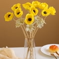 thumbnail image 3 of Matsuzay 5 piezas de anémona artificial con hojas Real Touch seda boda fiesta tallos largos hogar cocina arreglo Decoración Azul, 3 of 6
